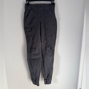 SPANX Gray Utility Jogger Pants XS | Elastic Waist Zip Ankle